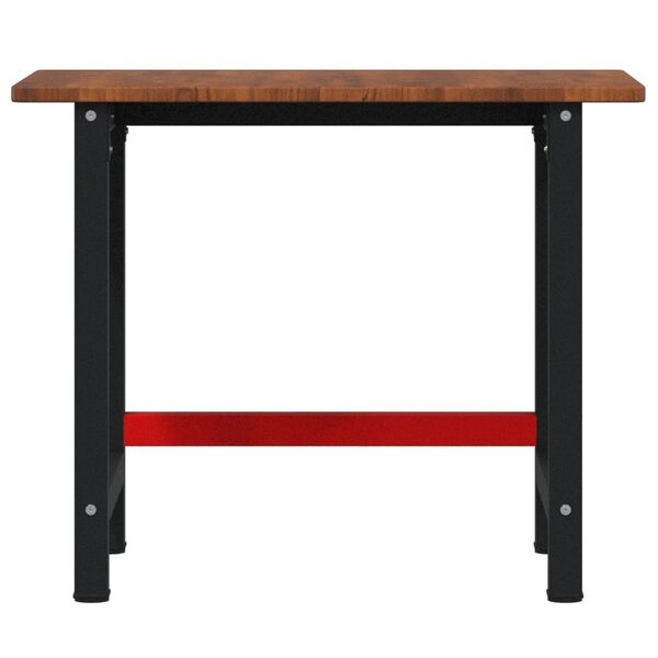 vidaXL Workbench Dark Brown 100x60x81.5 cm Solid Wood Oak Rectangular