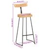 vidaXL Bar Stools 2 pcs 49x43x103 cm Solid Wood Mango