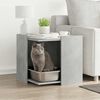 vidaXL Cat Litter Box Enclosure Concrete Grey 53x53x51 cm Engineered Wood