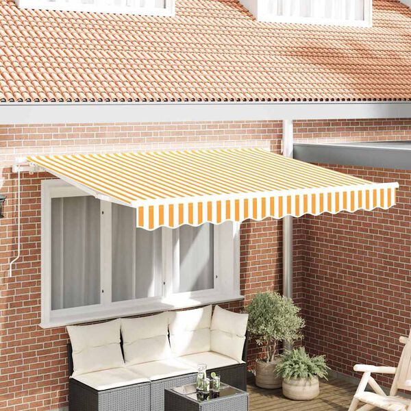 vidaXL Retractable Awning Manual Yellow 300 x 200 cm Fabric