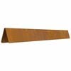 vidaXL Lawn Edging 4 pcs Rusty 450 x 0.05 x 10 cm Weather Steel