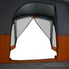 vidaXL Camping Tent with Porch 4-Person Orange Waterproof