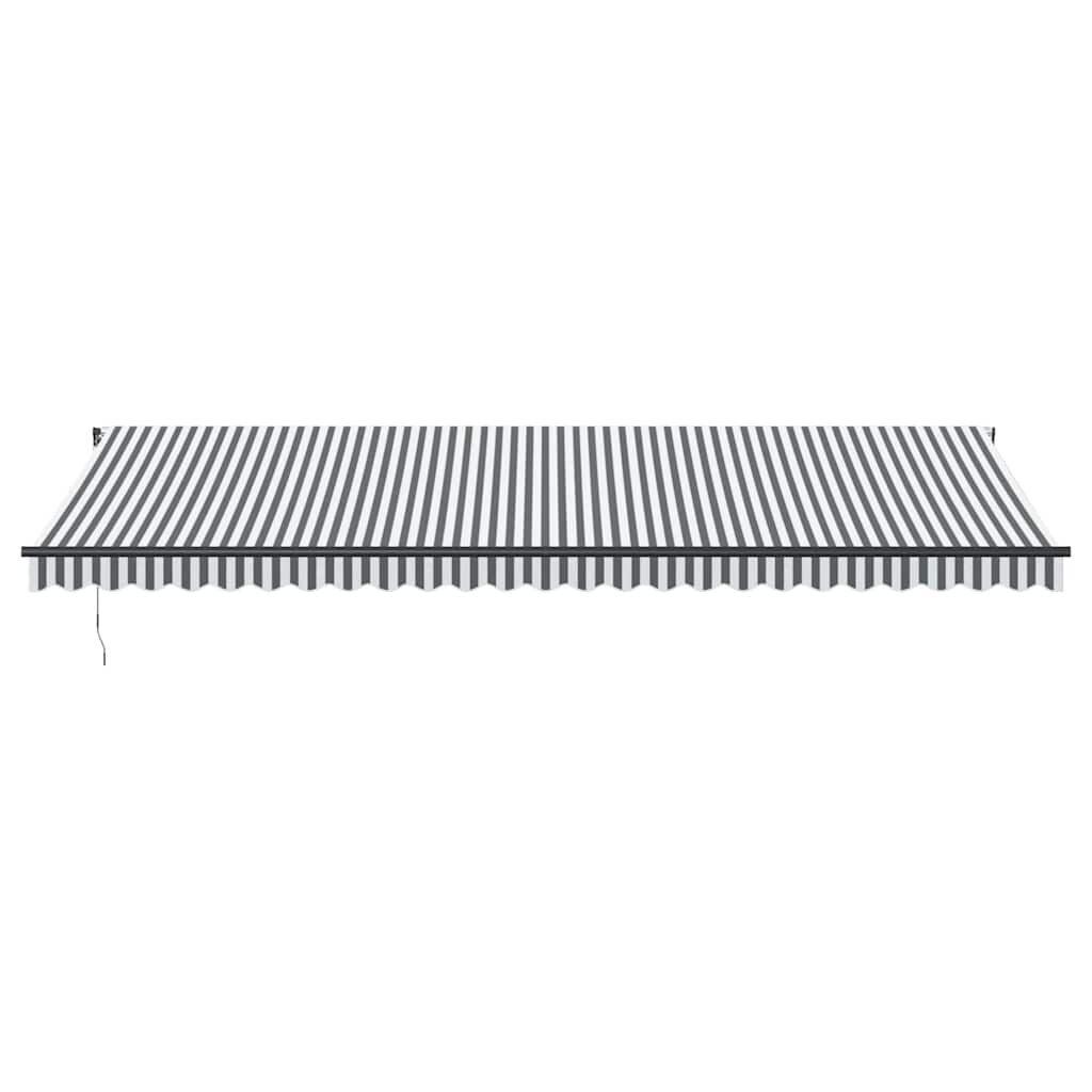 vidaXL Automatic Retractable Awning with LEDs Anthracite&White 600x300 cm