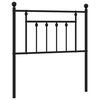 vidaXL Metal Replace Headboard Black 80 cm