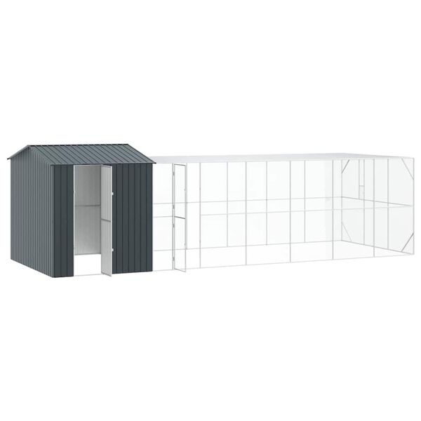 vidaXL Bird Cage Anthracite 845 x 304 x 247 cm Galvanised Steel