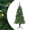 vidaXL Corner Artificial Christmas Tree Green 150 cm PVC and Metal