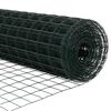 vidaXL Fence with Posts Green 1.5 x 10 m Steel
