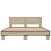 vidaXL Bed Frame without Mattress Sonoma Oak 150x200 cm King Size