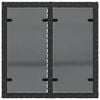 vidaXL Garden Table with Glass Top Black 55x55x37 cm Poly Rattan