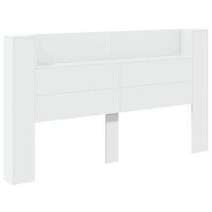vidaXL Headboard Cabinet with LED White 180 x 16.5 x 103.5 cm