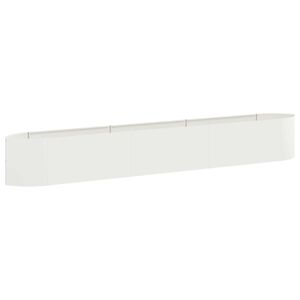 vidaXL Raised Garden Bed White 300 x 40x 40 cm Steel