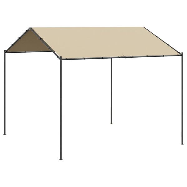 vidaXL Canopy Tent Beige 4x4 m Steel and Fabric
