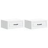 vidaXL Wall-Mounted Bedside Cabinet 2 pcs White 49 x 34.5 x 20 cm