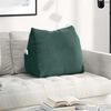 vidaXL Back Pillow Dark Green 60 x 20 x 50 cm Corduroy Fabric