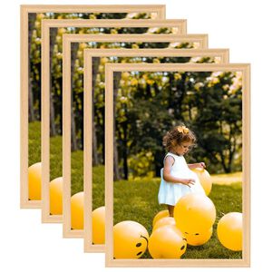vidaXL Photo Frames Collage 5 pcs for Wall or Table Light Oak 70x90 cm