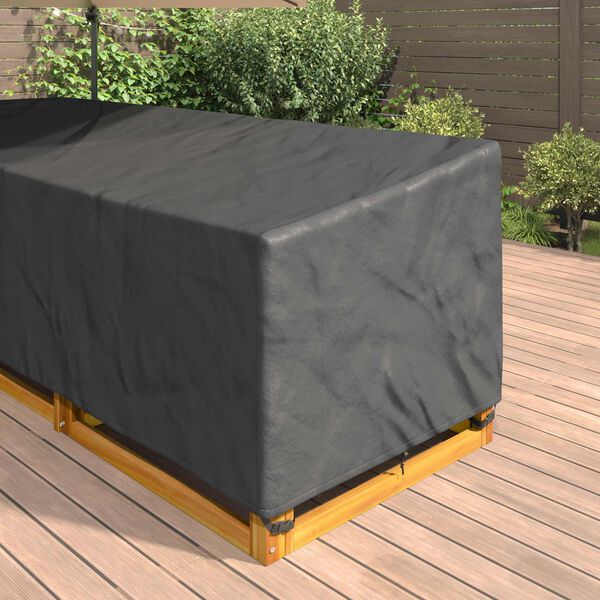 vidaXL Furniture Cover Black 355 x 275 x 80 cm 210D Oxford Fbric