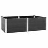 vidaXL Garden Raised Bed | Grey | Wood plastic composite | Large | Durable