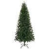 vidaXL Artificial Christmas Tree with 300 LEDs Green 210 cm PE and PVC