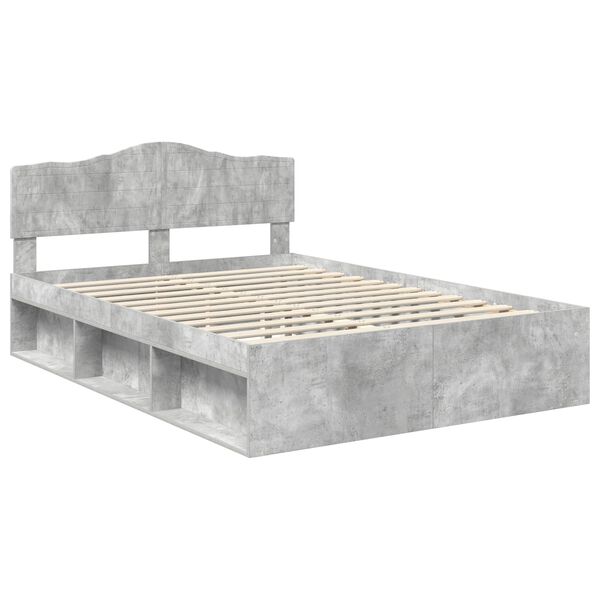 vidaXL Bed Frame Concerte Grey 150 x 200 cm Solid Pine Wood