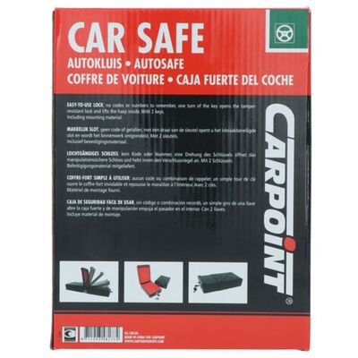 Carpoint Car Safe Steel 22.5x16x7.5cm Black
