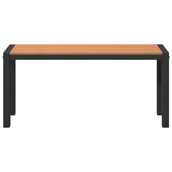 vidaXL Garden Bench Brown 100 x 28 x 45cm Steel