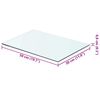 vidaXL Shelf Panel Glass Clear 50x30 cm