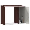 vidaXL Garden Firewood Shed Brown 245x98x159 cm Galvanised Steel