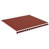 vidaXL Awning Replacement Fabric Orange and Brown 380x345 cm Polyester