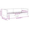 vidaXL Day Bed without Mattress Light Grey 90x190 cm Single Fabric