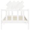 vidaXL Bed Frame without Mattress White Single Solid Wood Pine