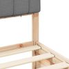 vidaXL Bed Frame with Upholstered Headboard Light Grey 140 x 200 cm