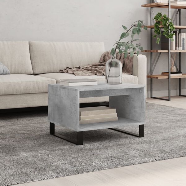 vidaXL Coffee Table Concrete Grey 60x50x40 cm Engineered Wood