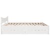 vidaXL Bed Frame with Drawers White 180x200 cm Super King Solid Wood Pine