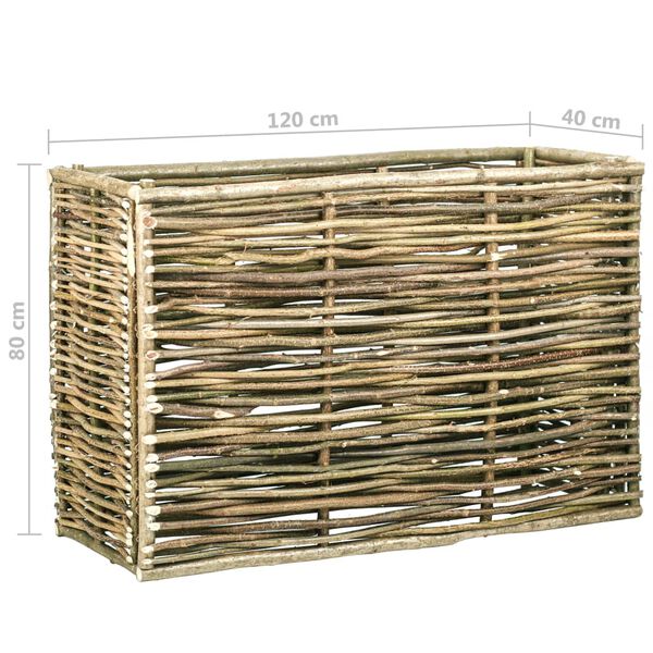 vidaXL Garden Raised Bed 120x40x80 cm Hazel Wood