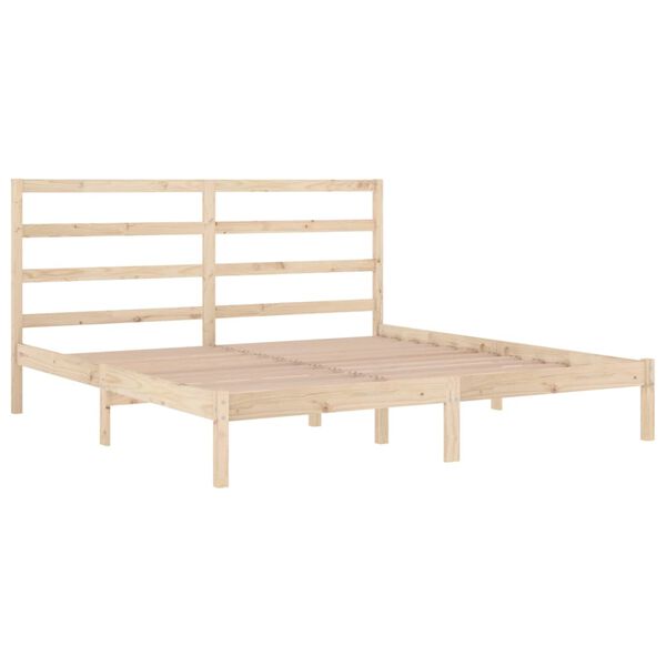 vidaXL Bed Frame without Mattress 200x200 cm Solid Wood Pine