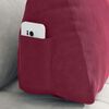 vidaXL Back Pillow Wine Red 60 x 20 x 50 cm Corduroy Fabric