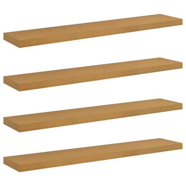 vidaXL Wall Shelf 4 pcs Beige 120 x 23.5 x 4 cm Engineered Wood