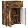 vidaXL Bathroom Cabinet with Drawer Smoked Oak 72.5 x 36.5 x 100 cm