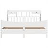 vidaXL Bed Frame without Mattress White 180x200 cm Super King Solid Wood Pine
