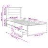vidaXL Bed Frame with Drawer White 90 x 190 cm Engineer Wood
