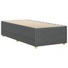 vidaXL Bed Frame without Mattress Dark Grey Single Fabric