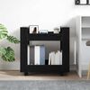 vidaXL Desk Trolley Black Oak 60 x 45 x 60 cm Engineered Wood