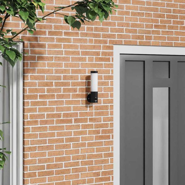 vidaXL Outdoor Wall Light Black 12 x 7.5 x 29 cm Stainless steel