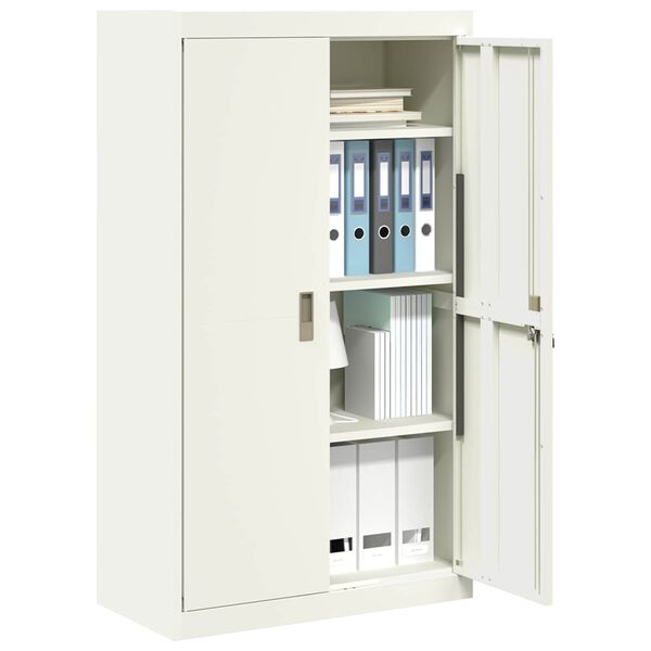 vidaXL Storage Cabinet 2 pcs White 80 x 40 x140 cm Steel