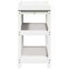 vidaXL Potting Table with Shelves White 108x45x86.5 cm Solid Wood Pine