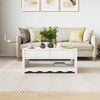 vidaXL Coffee Table Drammen White 99 x 55 x 45 cm Solid pine wood