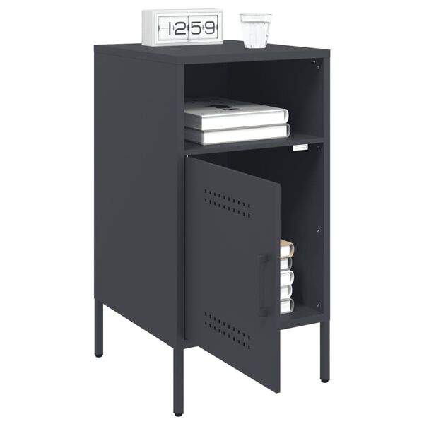 vidaXL Bedside Cabinets 2 pcs Anthracite 36x39x68 cm Steel