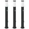 vidaXL Bollard Lights with Sensor&Outlet 3pcs 80 cm