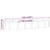 vidaXL Garden Raised Bed Galvanised Steel 249x100x36 cm Grey