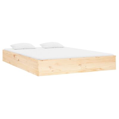 vidaXL Bed Frame Solid Wood 140x190 cm